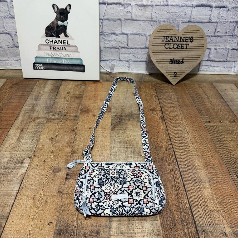 Vera Bradley Women Purse Shoulder Handbag RFID LITTLE HIPSTER LISBON MEDALLION